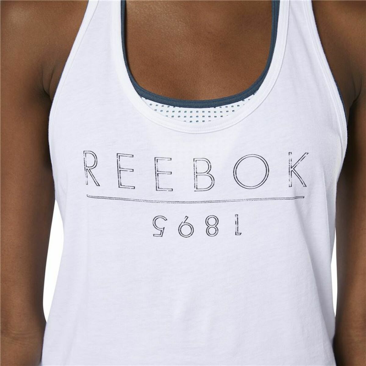 Women's Sleeveless T-shirt Reebok 1895 Race White-3