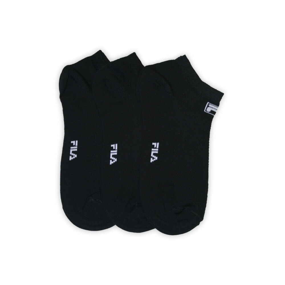Fila unisex légáteresztő titokzokni - 3 pár/csomag - pamut titokzokni - fekete - 35-38-0
