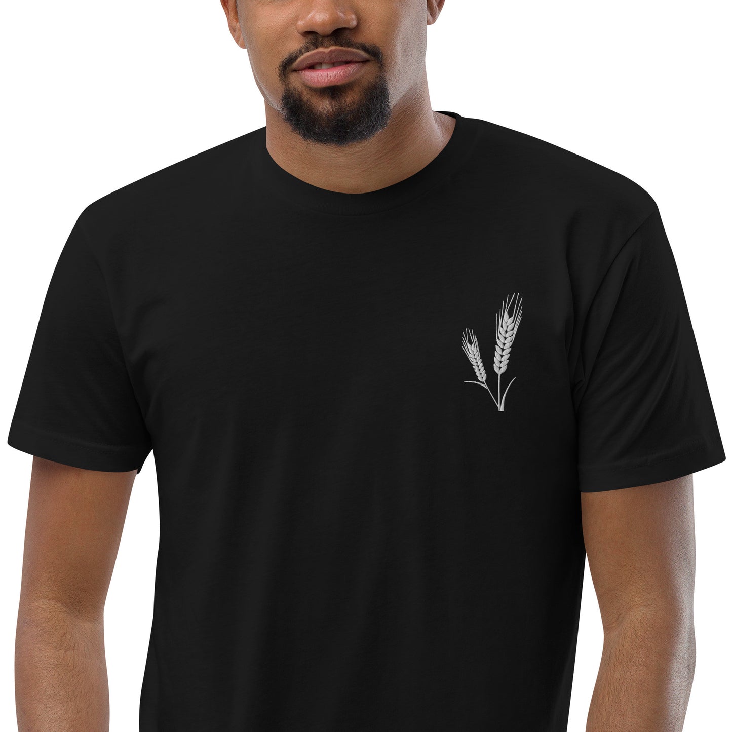 Grano Embroidered Patch Short Sleeve Men's Fitted T-Shirt-2