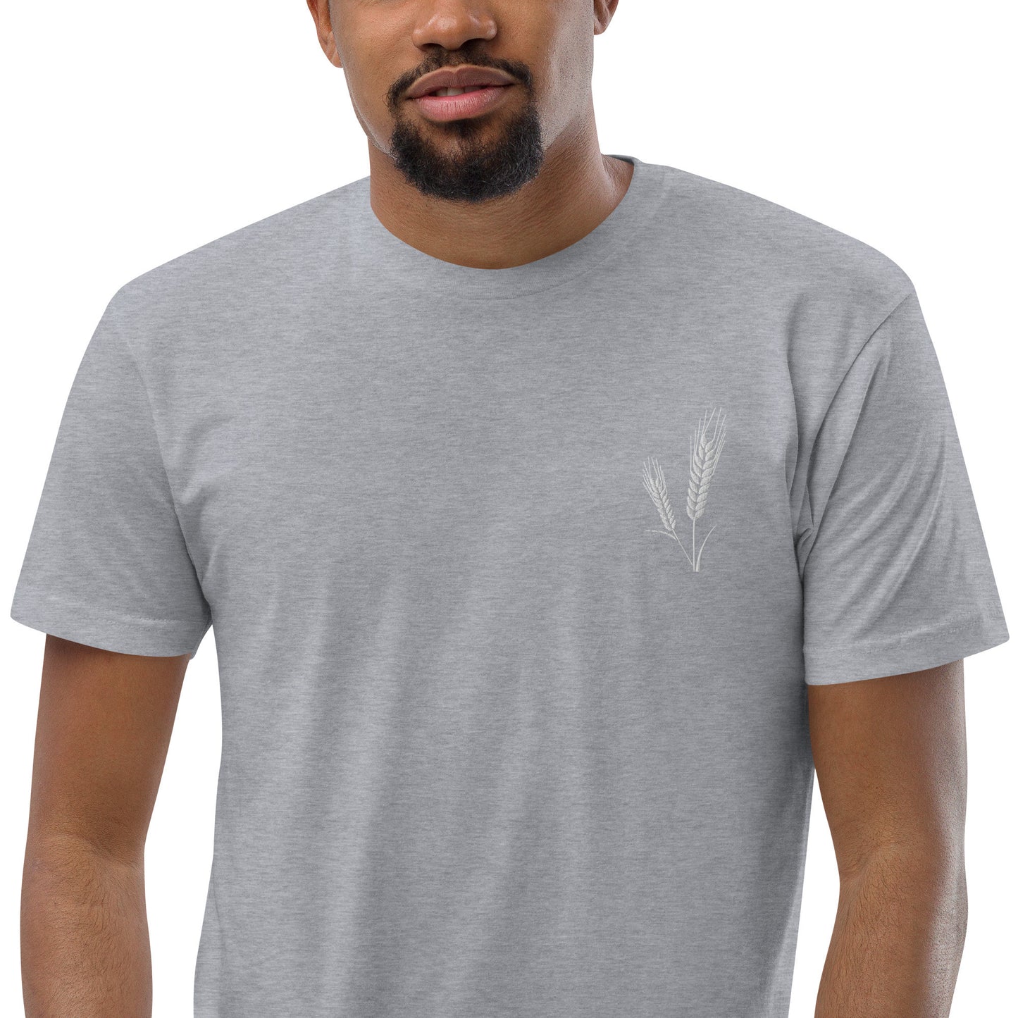 Grano Embroidered Patch Short Sleeve Men's Fitted T-Shirt-7