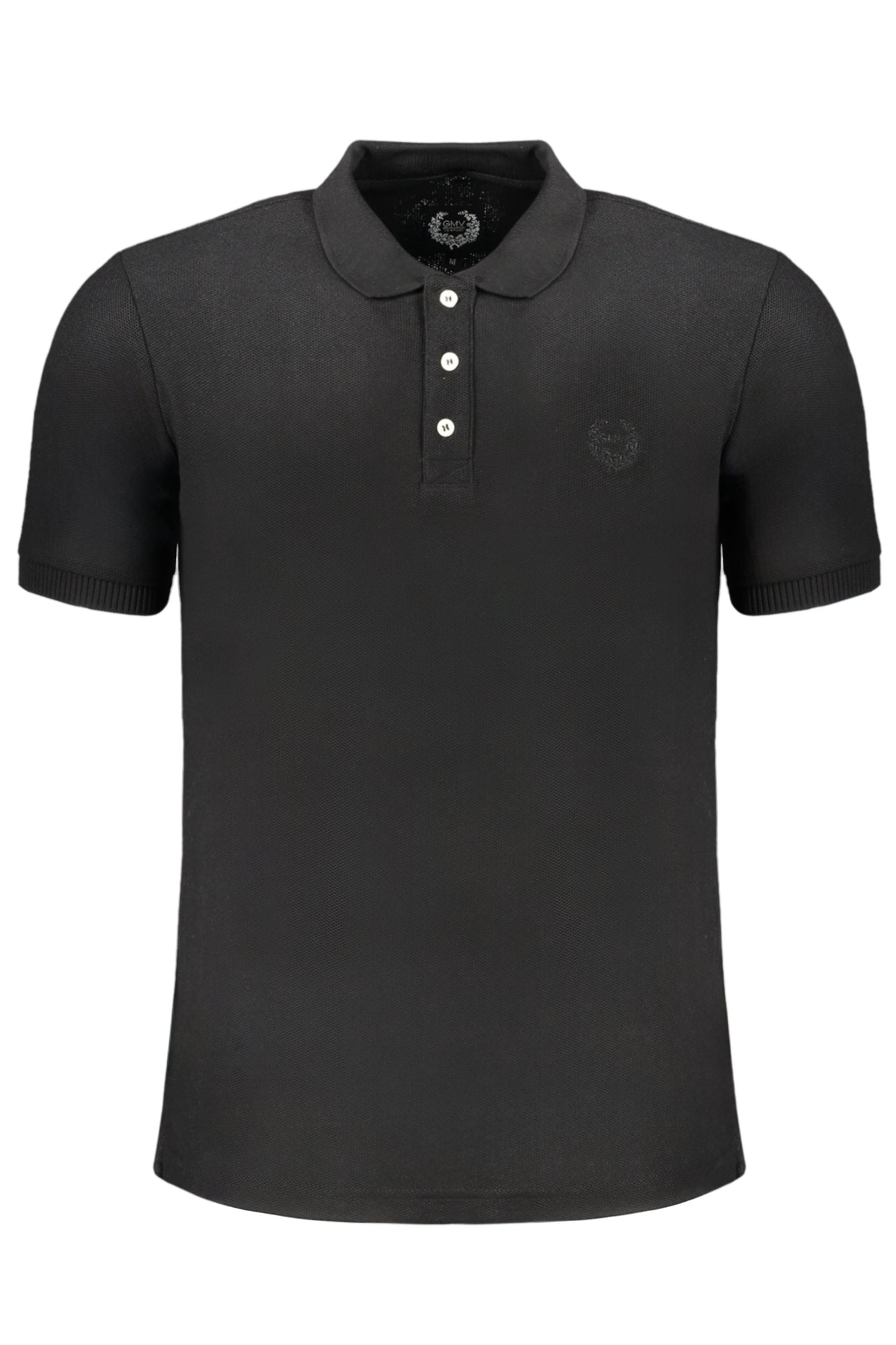 GIAN MARCO VENTURI MEN'S BLACK SHORT SLEEVED POLO SHIRT-0