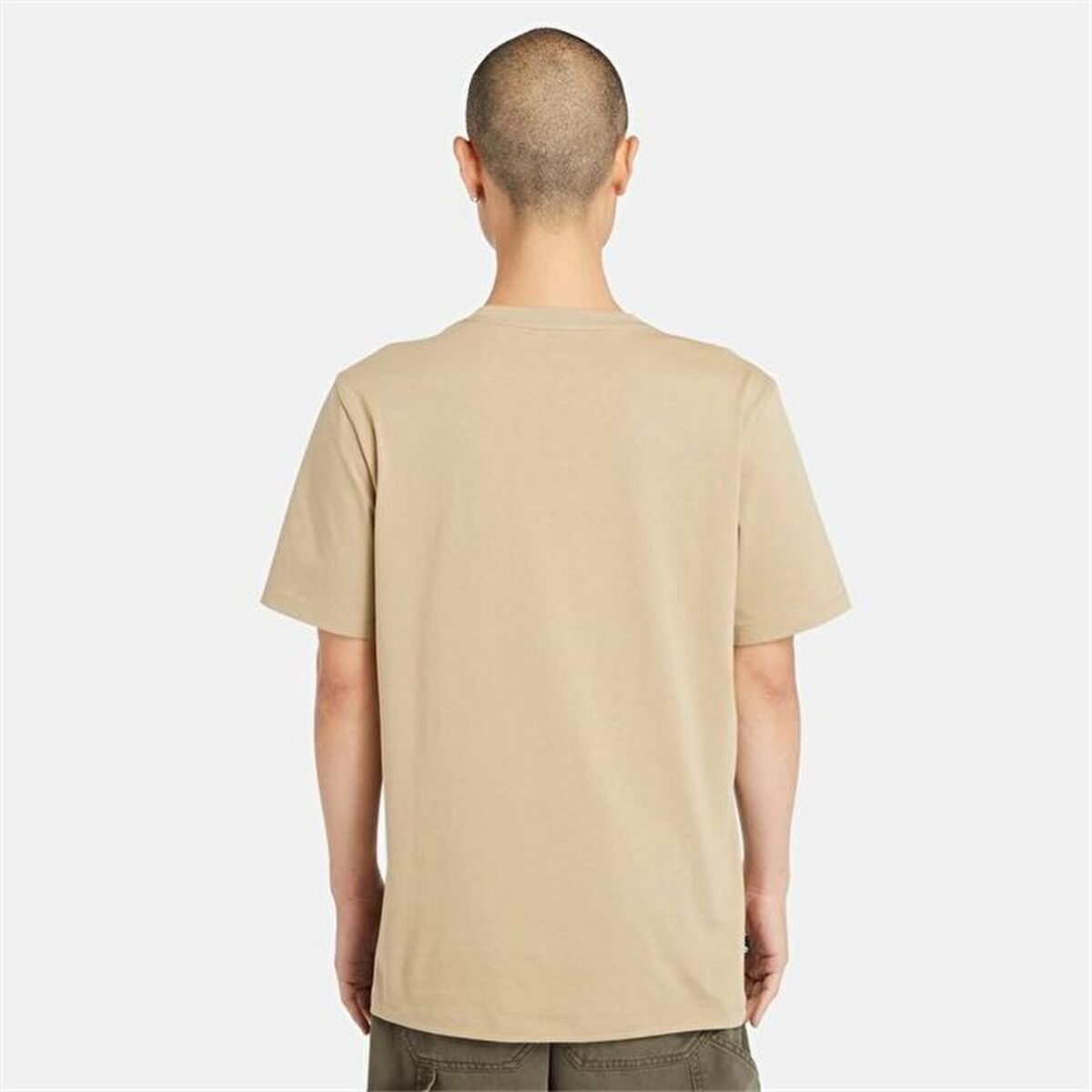 Men’s Short Sleeve T-Shirt Timberland Kennebec River Linear Logo Light brown-3