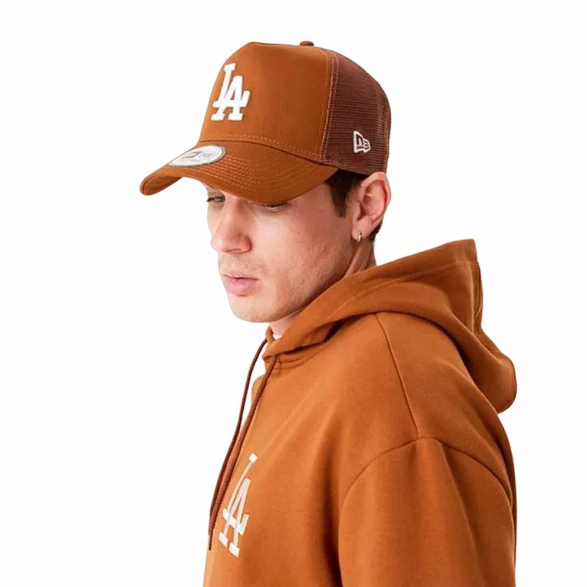 Unisex Hoodie New Era League Essentials LA Dodgers Ocre-5