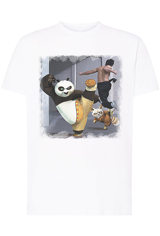 kung Fu Pand Film Cartoon Fumetti 2099 T-shirt Urban Men Uomo 100% Cotone Pettinato JK-1