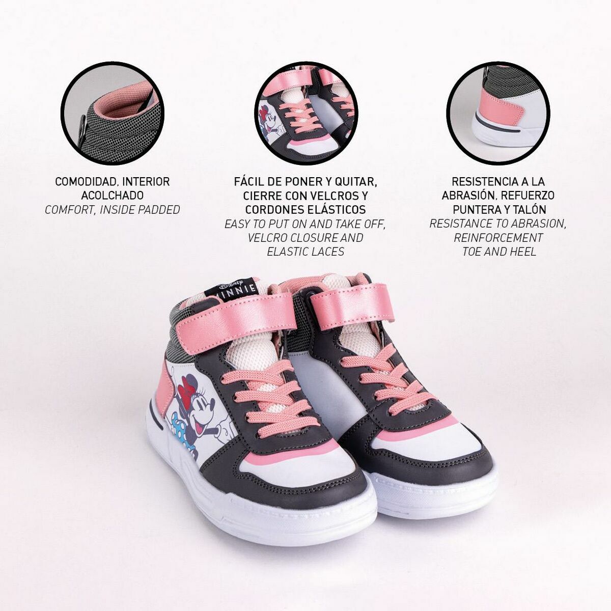 Kids Casual Boots Minnie Mouse Pink-3