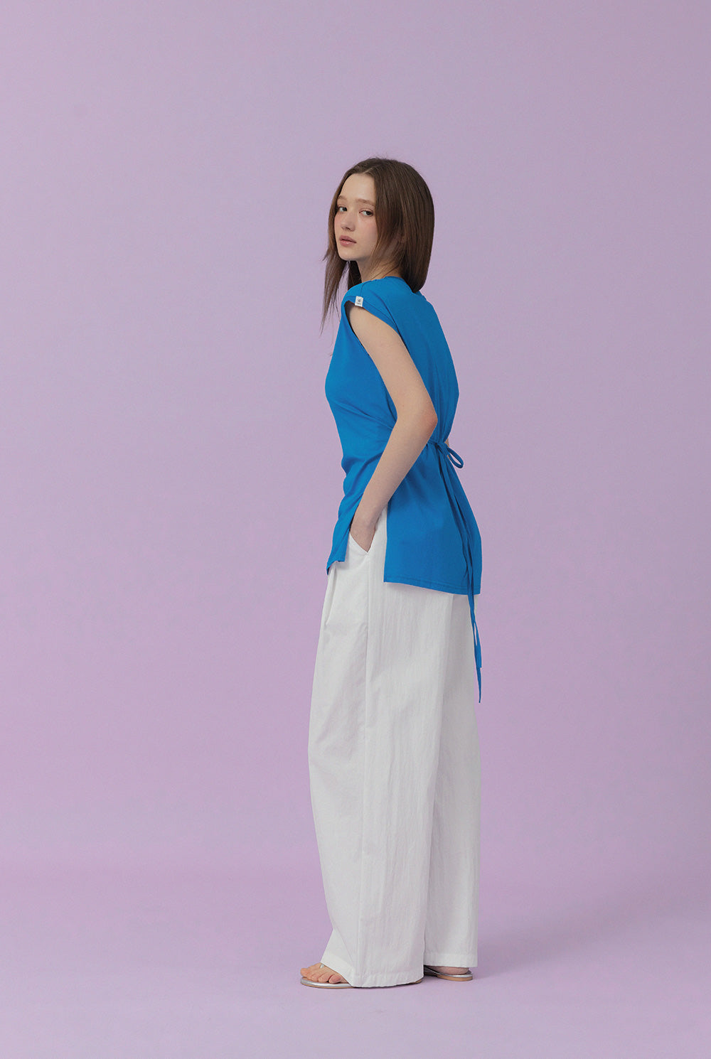 [TWEE] Aol Strap Cotton T-Shirt-4
