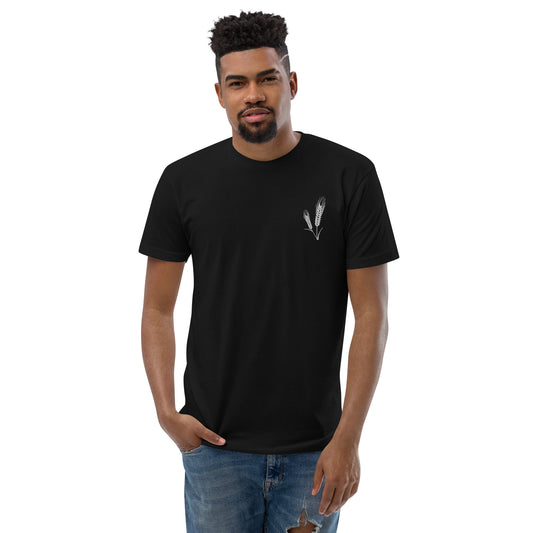 Grano Embroidered Patch Short Sleeve Men's Fitted T-Shirt-1